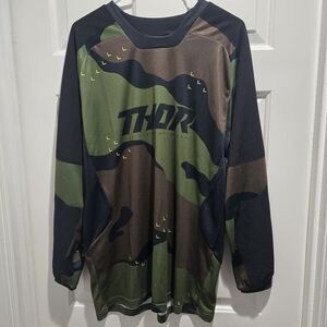 Thor Camo Long Sleeve Shirt with Black and Green